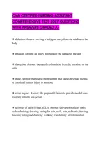 Cna Certified Nursing Assistant&NewLine;Comprehensive Test 2027 Questions&NewLine;With Answers Graded A&plus;