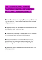 Cna Certified Nursing Assistant&NewLine;Practice Examination 2027 Questions&NewLine;And Correct Answers Graded A&plus;