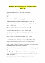 OECP Test Questions with All Verified Questions with 100 Correct Answers Graded A