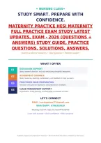 Maternity Practice Hesi Maternity Full Practice Exam Study Latest Updates&comma; Exam - 2026 &lpar;Questions &plus; Answers&rpar; Study Guide&comma; Practice Questions&comma; Solutions&comma; Answers