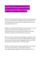 Dell Client Foundation Practice&NewLine;Examination 2027 Questions And&NewLine;Correct Answers Graded A&plus;