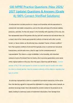 500 MPRE Practice Questions &lpar;New 2026&sol; 2027 Update&rpar; Questions & Answers &lbrace;Grade A&rcub; 100&percnt; Correct &lpar;Verified Solutions&rpar;&NewLine;&NewLine;