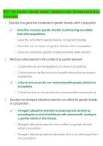 BIO 150 Exam 1 Study Guide &vert; Biodiversity&comma; Evolution & Key &NewLine;Concepts