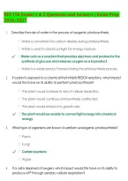 BIO 150 Exams 1 & 2 Questions and Answers &vert; Exam Prep &NewLine;2026&sol;2027
