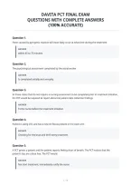 Davita Pct&NewLine;Exam Questions And Answers Latest Update
