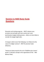 Solution to NAB Study Guide Questions