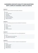 Guidewire Associate Analyst Exam Questions&NewLine;With Complete Answers &lpar;100&percnt; Accurate&rpar;&NewLine;