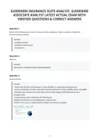 Guidewire Insurance Suite Analyst&comma; Guidewire&NewLine;Associate Analyst Latest Actual Exam With&NewLine;Verified Questions & Correct Answers&NewLine;