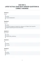 Hcb Test 3&NewLine;Latest Actual Exam With Verified Questions &&NewLine;Correct Answers