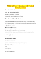 NURS 629 Test 4 Questions with Verified&NewLine;Correct Answers