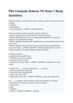 PSU Computer Science 101 Exam 1 Study Guide