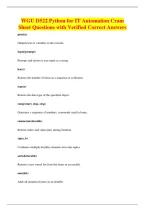 BUNDLE OF D522 QUESTIONS WITH VERIFIED CORRECT ANSWERS
