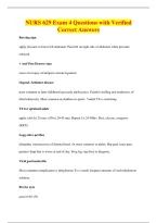 NURS 629 Exam 4 Questions with Verified&NewLine;Correct Answers