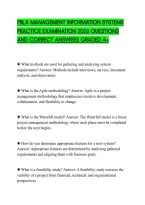 Fbla Management Information Systems&NewLine;Practice Examination 2026 Questions&NewLine;And Correct Answers Graded A&plus;