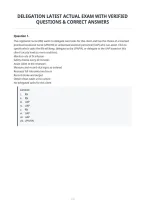 Delegation Latest Actual Exam With Verified&NewLine;Questions & Correct Answers