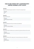 Health And Science Test 2 Questions With&NewLine;Verified Answers Latest Update&NewLine;