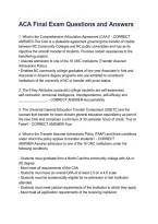 ACA Final Exam Questions and Answers