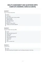 Health Assessment Hesi Questions With&NewLine;Complete Answers &lpar;100&percnt; Accurate&rpar;&NewLine;