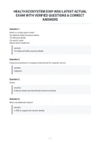 Health Ecosystem D391 Wgu Latest Actual&NewLine;Exam With Verified Questions & Correct&NewLine;Answers&NewLine;