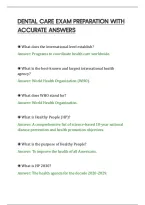 Dental Care Exam Preparation With&NewLine;Accurate Answers