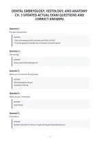 Dental Embryology&comma; Histology&comma; And Anatomy&NewLine;Ch&period; 3 Updated Actual Exam Questions And&NewLine;Correct Answers&NewLine;