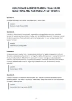 Healthcare Administration Final Exam&NewLine;Questions And Answers Latest Update&NewLine;