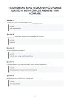 Healthstream Rapid Regulatory Compliance&NewLine;Questions With Complete Answers &lpar;100&percnt;&NewLine;Accurate&rpar;