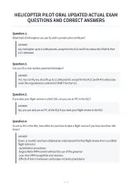 Helicopter Pilot Oral Updated Actual Exam&NewLine;Questions And Correct Answers&NewLine;