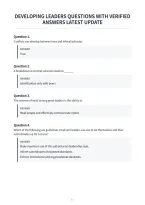 Developing Leaders Questions With Verified&NewLine;Answers Latest Update