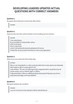 Developing Leaders Updated Actual&NewLine;Questions With Correct Answers