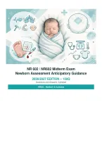 NR 602 &sol; NR602 Midterm Exam Exam 2026&sol;2027 &ndash; Questions and Answers Newborn Assessment Anticipatory Guidance &vert; Complete Verified Answers &vert; Detailed Rationales &ndash; Pass Guaranteed &ndash; A&plus; Graded