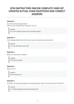 Dfw Instructors 300&sol;350 Complete Card Set&NewLine;Updated Actual Exam Questions And Correct&NewLine;Answers