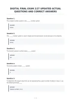 Digital Final Exam 2&sol;27 Updated Actual&NewLine;Questions And Correct Answers