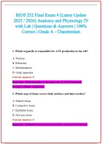 BIOS 252 Practice Exam Questions and Answers 2026-2027