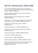CIP C112 Claims Management Interactive Quiz for Chapters 4&ndash;6 with Practice Questions&comma; Answers and Exam Review