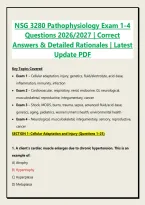 NSG 3280 Pathophysiology Exams 1&ndash;4 &vert; Actual Questions with Answers & Detailed Rationales &vert; Updated 2026&sol;2027 &vert; Galen College of Nursing