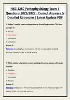 NSG 3280 Pathophysiology Exam 1-4 &vert; Complete Package Bundle