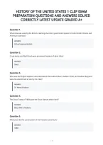 History Of The United States 1 Clep Exam&NewLine;Preparation Questions And Answers Solved&NewLine;Correctly Latest Update Graded A&plus;