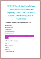 BIOS 252 Practice Exam Questions and Answers 2026-2027