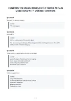 Hondros 176 Exam 2 Frequently Tested Actual&NewLine;Questions With Correct Answers&NewLine;