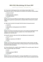WGU D311 Microbiology OA Exam 2026&sol;2027 with Detailed Rationales &vert; Complete Exam-Style Questions &vert; Pass Guaranteed &ndash; A&plus; Graded&NewLine;&NewLine;