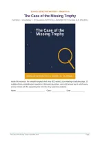 The Case of the Missing Trophy &ndash; School Detective Mystery Short Story Reading Comprehension COMPLETE PACK &lpar;Grades 6&ndash;9&comma; ESL&sol;EFL&rpar;&colon; Full Story &plus; Vocabulary &plus; Questions WITH FULL ANSWER KEY