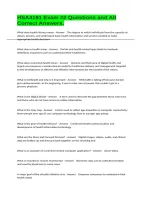HSA4191 Exam &num;2 Questions and All Correct Answers&period;
