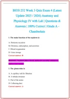 BIOS 252 Practice Exam Questions and Answers 2026-2027