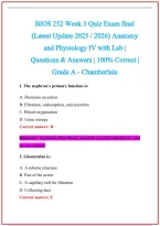 BIOS 252 Practice Exam Questions and Answers 2026-2027