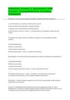 HSA4191 Exam&num; 3 Questions with Correct Comprehensive Answers &sol;Updated&period;
