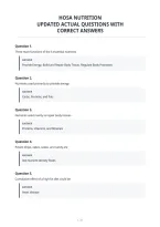Hosa Nutrition&NewLine;Updated Actual Questions With&NewLine;Correct Answers&NewLine;