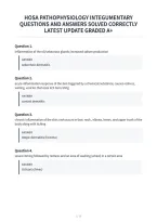 Hosa Pathophysiology Integumentary&NewLine;Questions And Answers Solved Correctly&NewLine;Latest Update Graded A&plus;