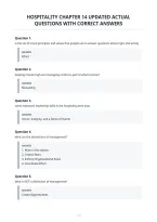 Hospitality Chapter 14 Updated Actual&NewLine;Questions With Correct Answers&NewLine;
