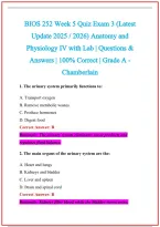 BIOS 252 Practice Exam Questions and Answers 2026-2027
